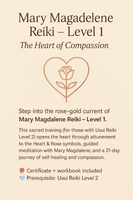 🌹 Mary Magdalene Reiki – Level 1: The Heart of Compassion 🌹October 10th, 2025 at 7 p.m. Eastern