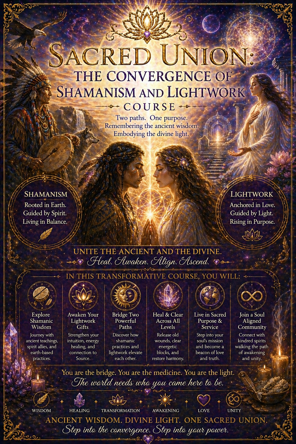 Sacred Union: The Convergence of Shamanism and Lightwork Course- Closed at this moment