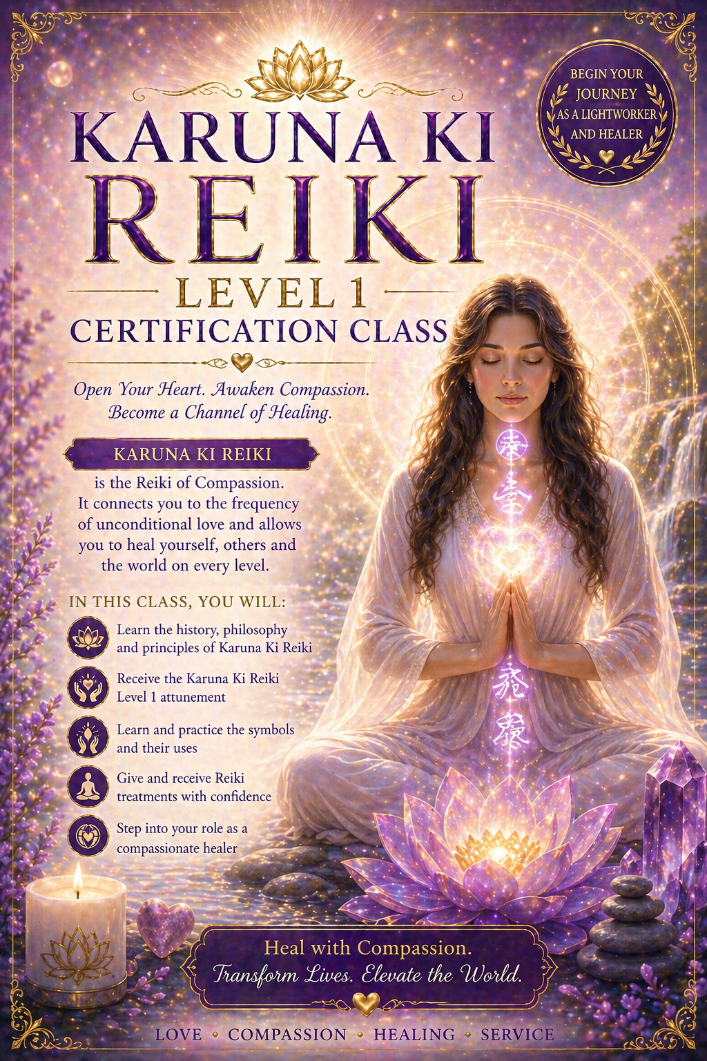 Karuna Ki Reiki Level 1 Certification Class
